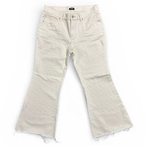 Express 70s Flare Mid Rise Cream Jeans | Size 12S | Never Worn